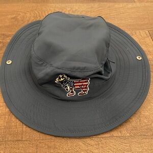 GOAT USA Freedom Bucket Hat Navy Blue Sun Hat OSFA Adjustable Strap Summer
